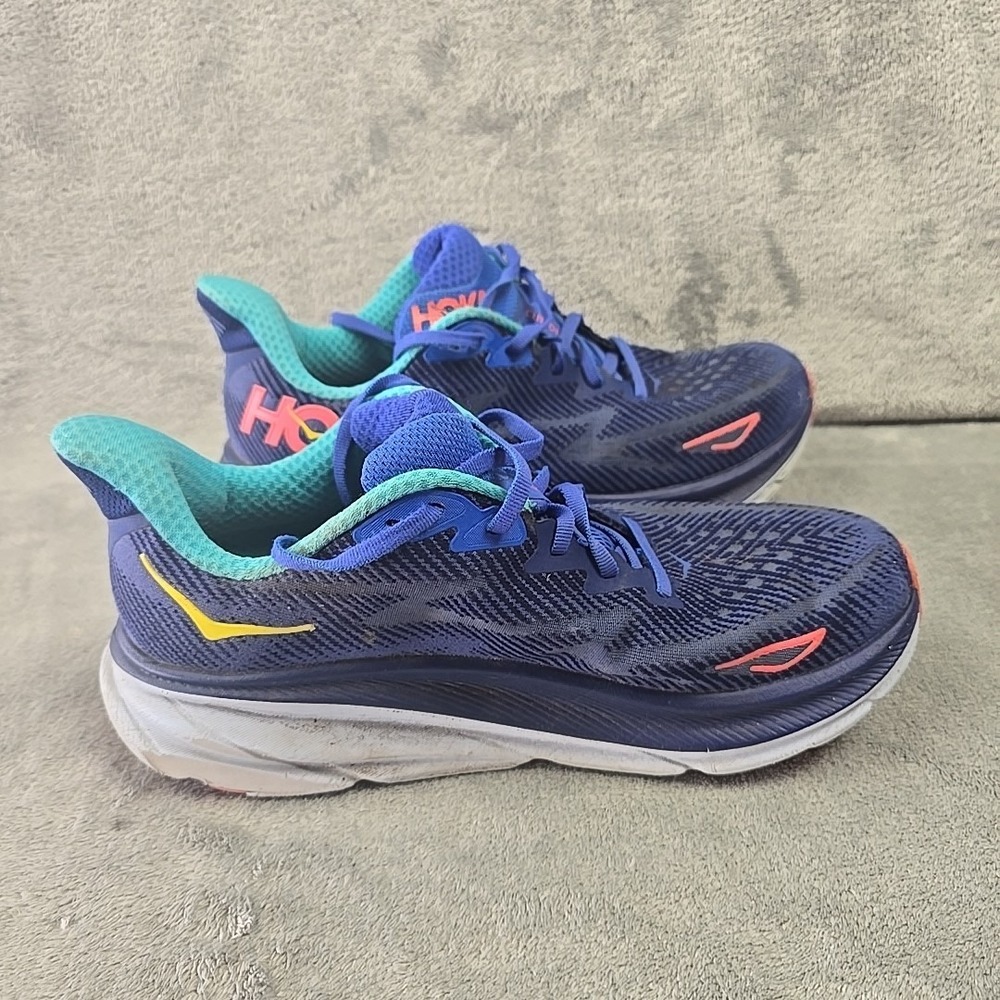 Hoka One One Clifton 9 Shoes Womens Size 8 B Blue 1127896 BBCRM Running Sneakers - Picture 6 of 11
